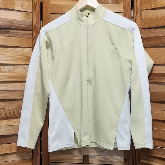 Patagonia Tops - Patagonia 1/2 Zip Lemongrass White Top Women L Long Sleeve Polyester